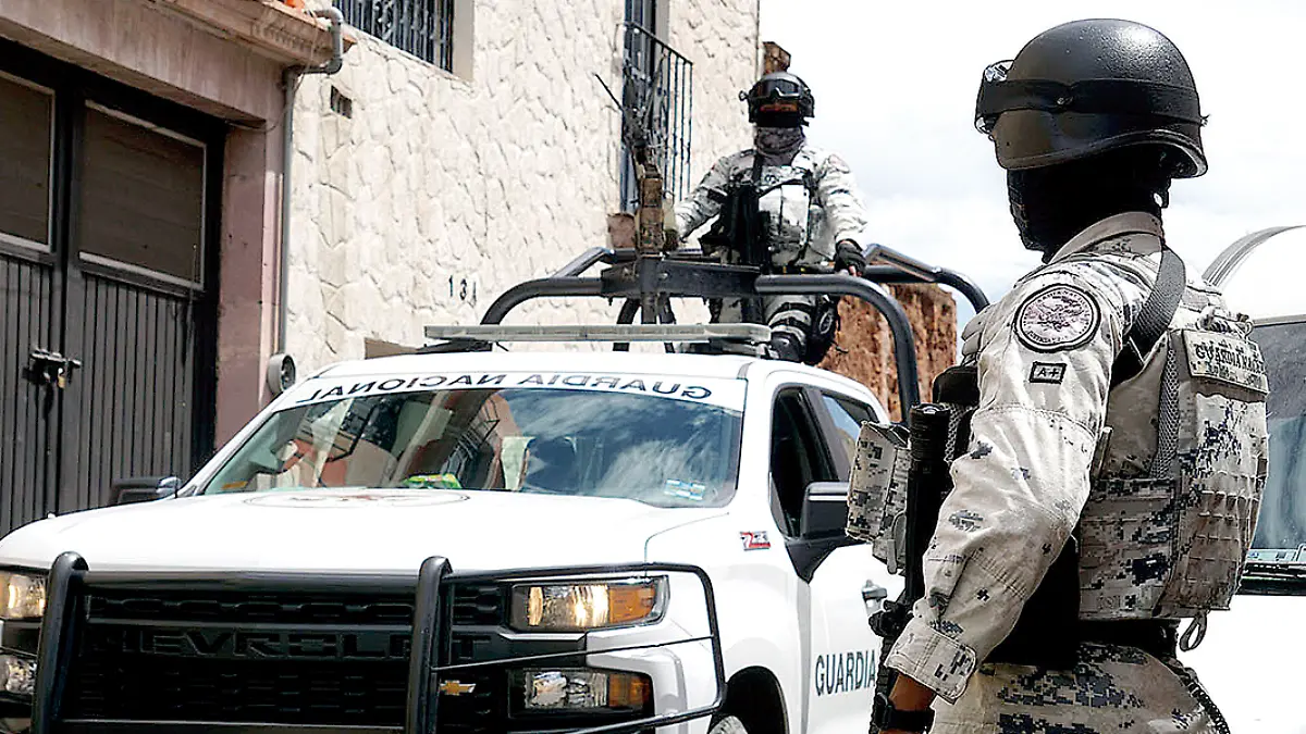 Elementos de la Guardia Nacional en Zacatecas